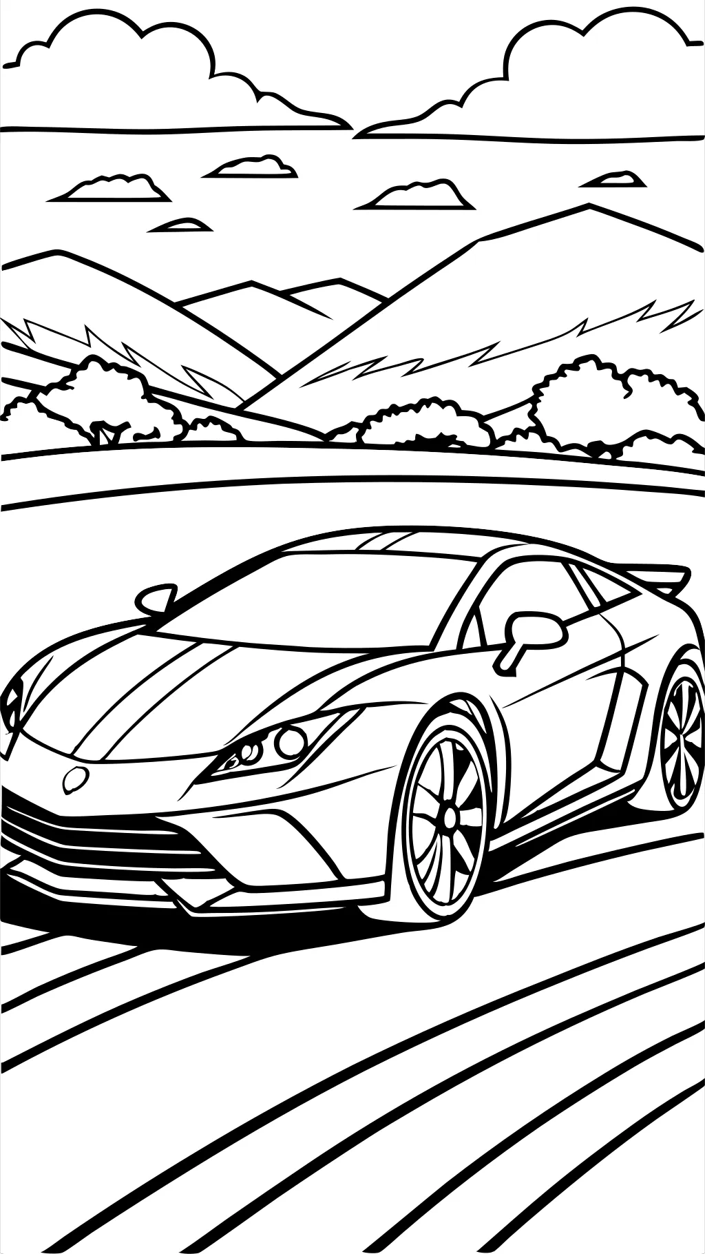 sports car coloring pages